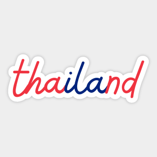 thailand - Thai red and blue - Flag color Sticker